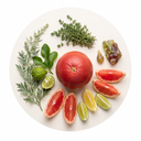 Grapefruit, Lemon, Bergamot, Lime, Thyme, Artemisia and Galbanum.