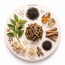 Chinese Black Tea, Ambroxan, Guaiac Wood and Olibanum.