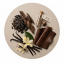 Agarwood, Musk, Leather, Vanilla, Cedar and Heliotrope.