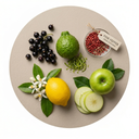 Lemon, Pink Pepper, Apple, Bergamot, Blackcurrant.